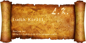 Ludik Kirill névjegykártya